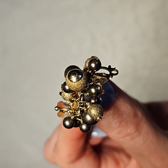 DIOR🔥Goldtone Cocktail Party Ring Sz5 - Picture 8 of 12